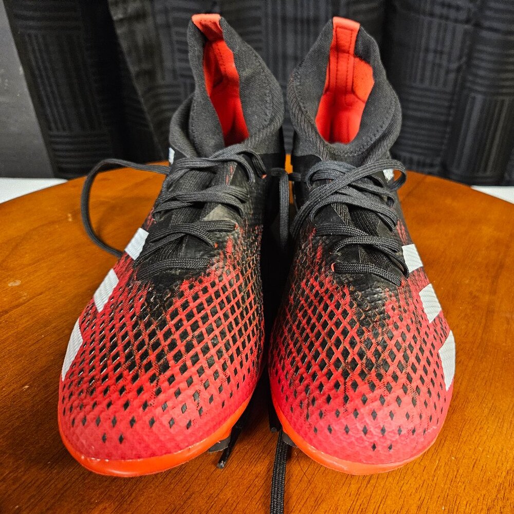 Adidas Men's Black and Red Predator Soccer Cleats - Picture 3 of 8